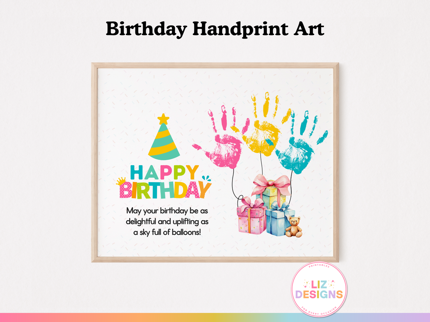 Happy Birthday Handprint Art