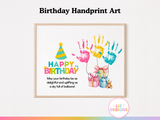 Happy Birthday Handprint Art