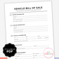 Vehicle Bill of Sale
