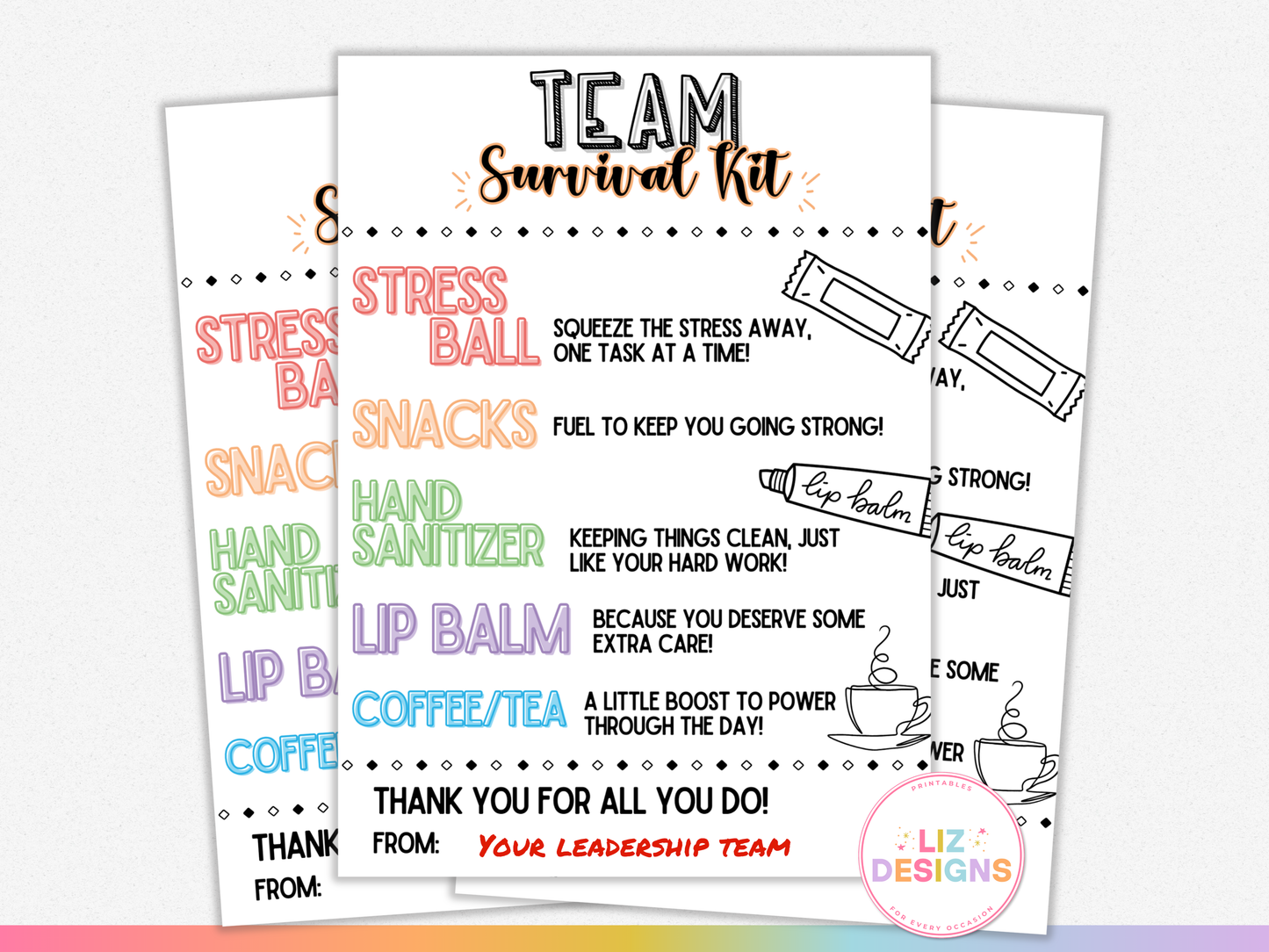 Team Survival Kit Tags