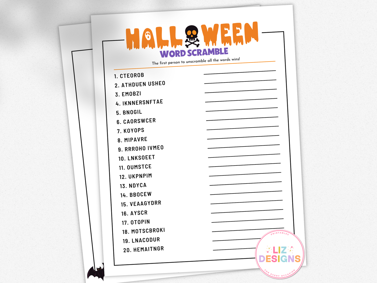 Word Scramble: Halloween Edition