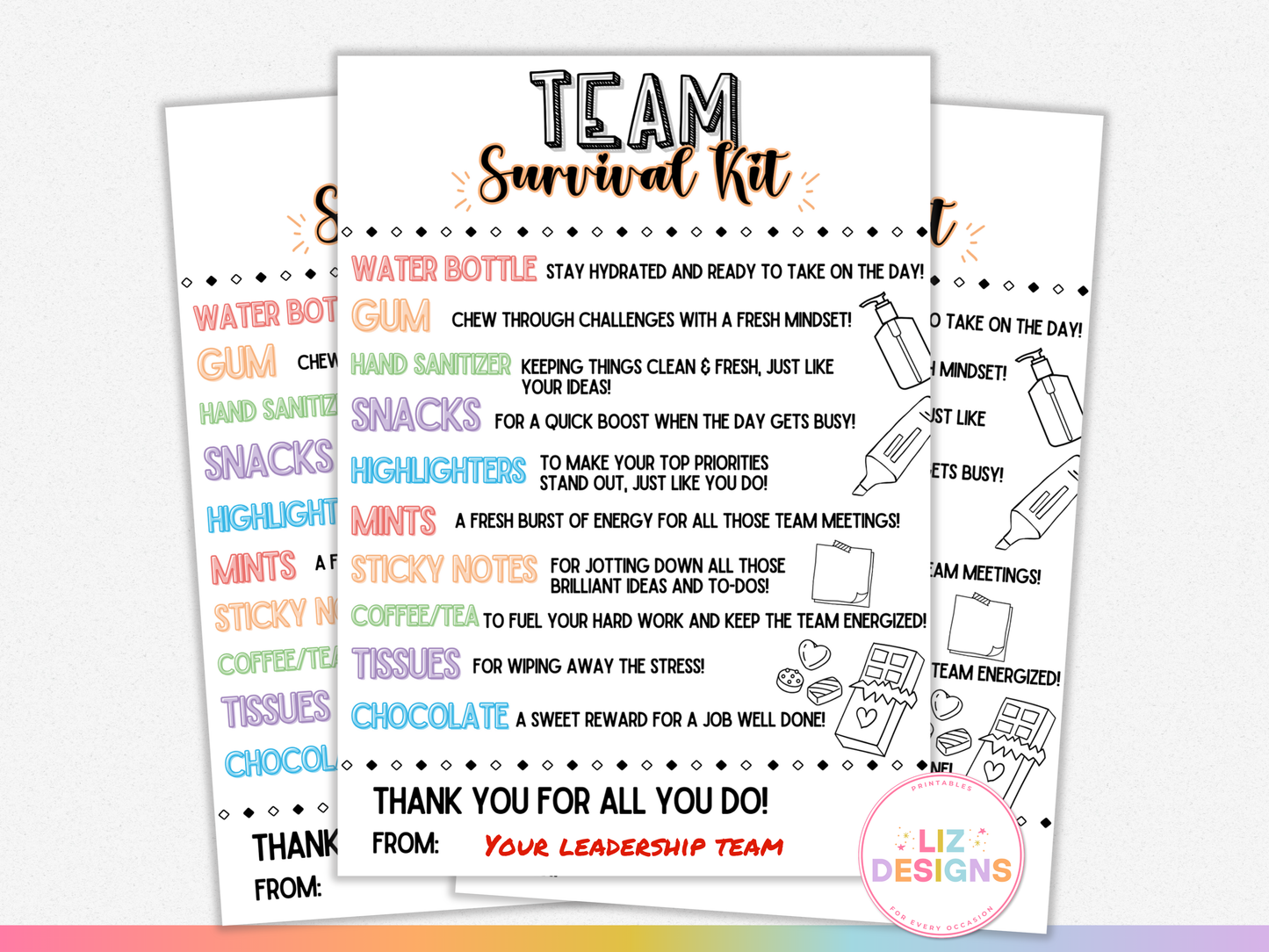 Team Survival Kit Tags