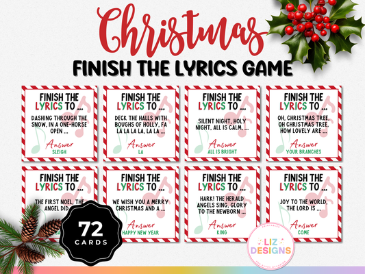 Christmas Finish the Lyrics Game