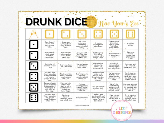 Drunk Dice - New Year's Eve Edition