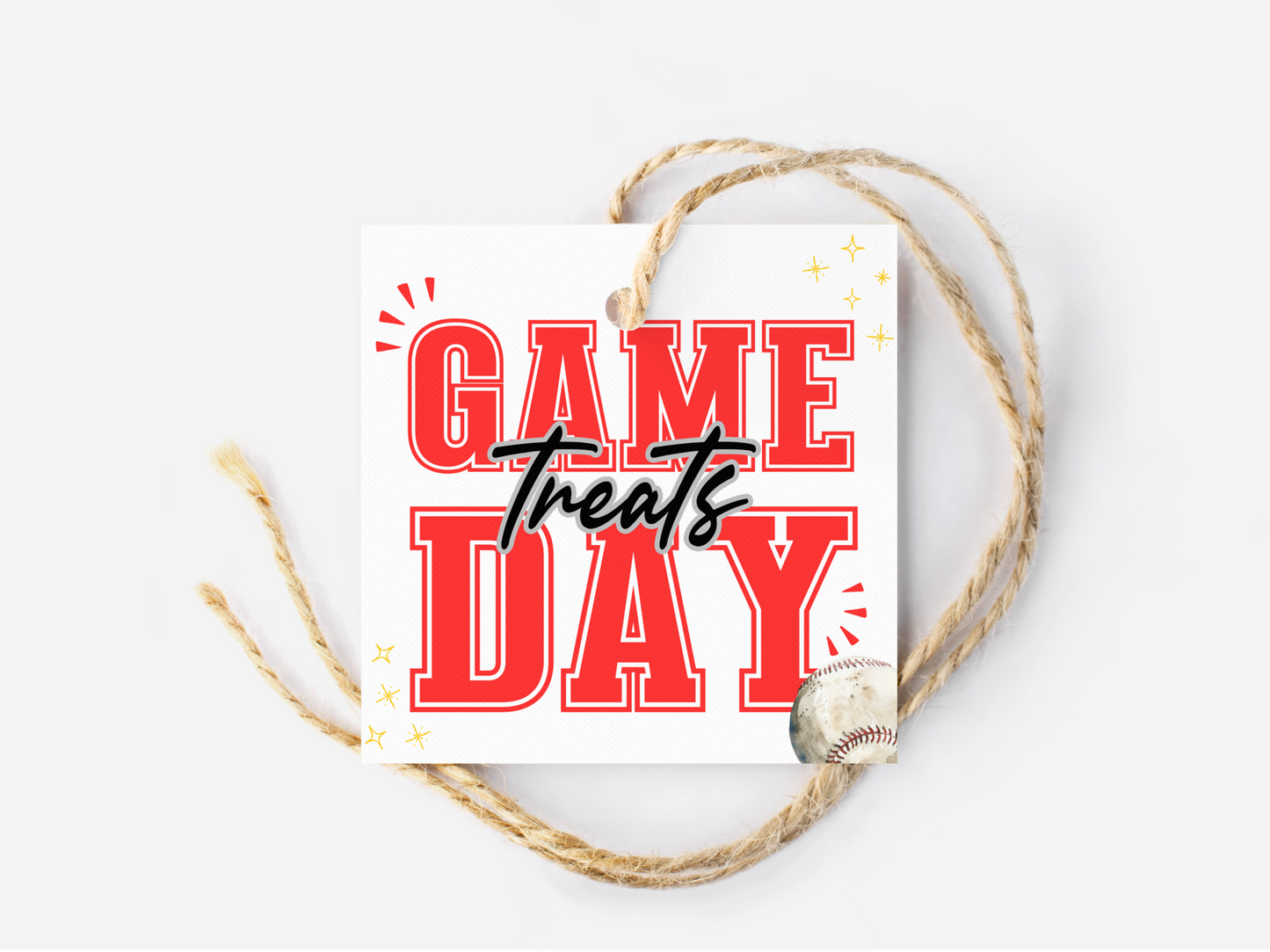 Baseball Game Day Treat Tags