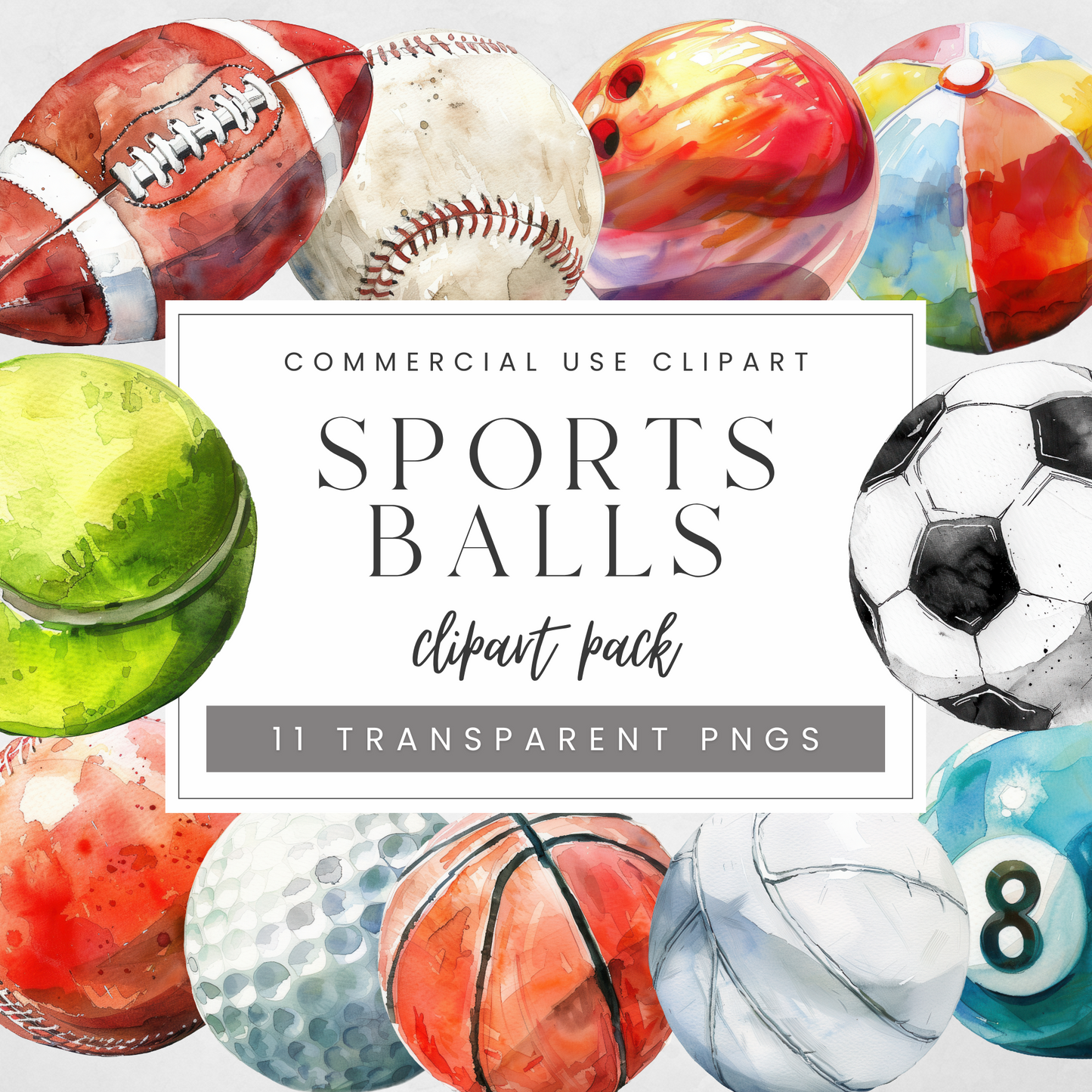 Sports Balls Clipart Pack