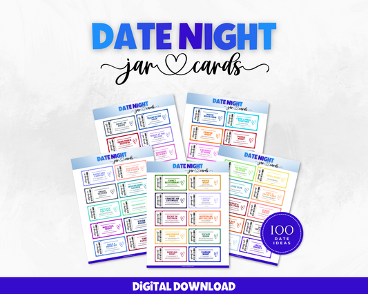 Date Night Jar Cards (100 Date Night Ideas)