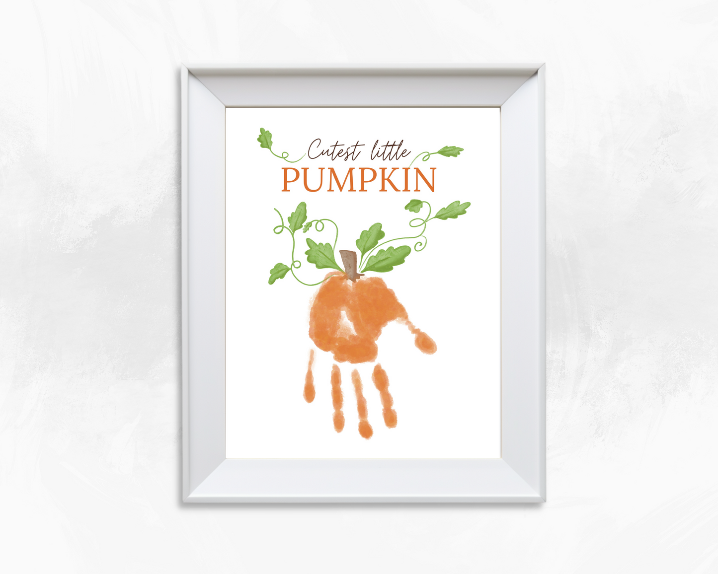 Fall - Cutest Little Pumpkin Handprint Art