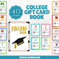 College Gift Card Book