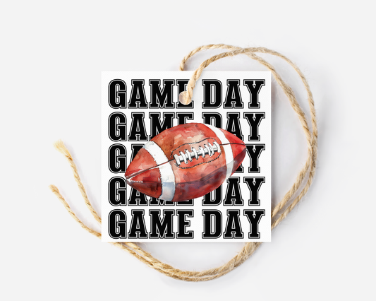 Football Game Day Treat Tags