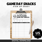 Soccer Game Day Snacks Sign Up Sheet