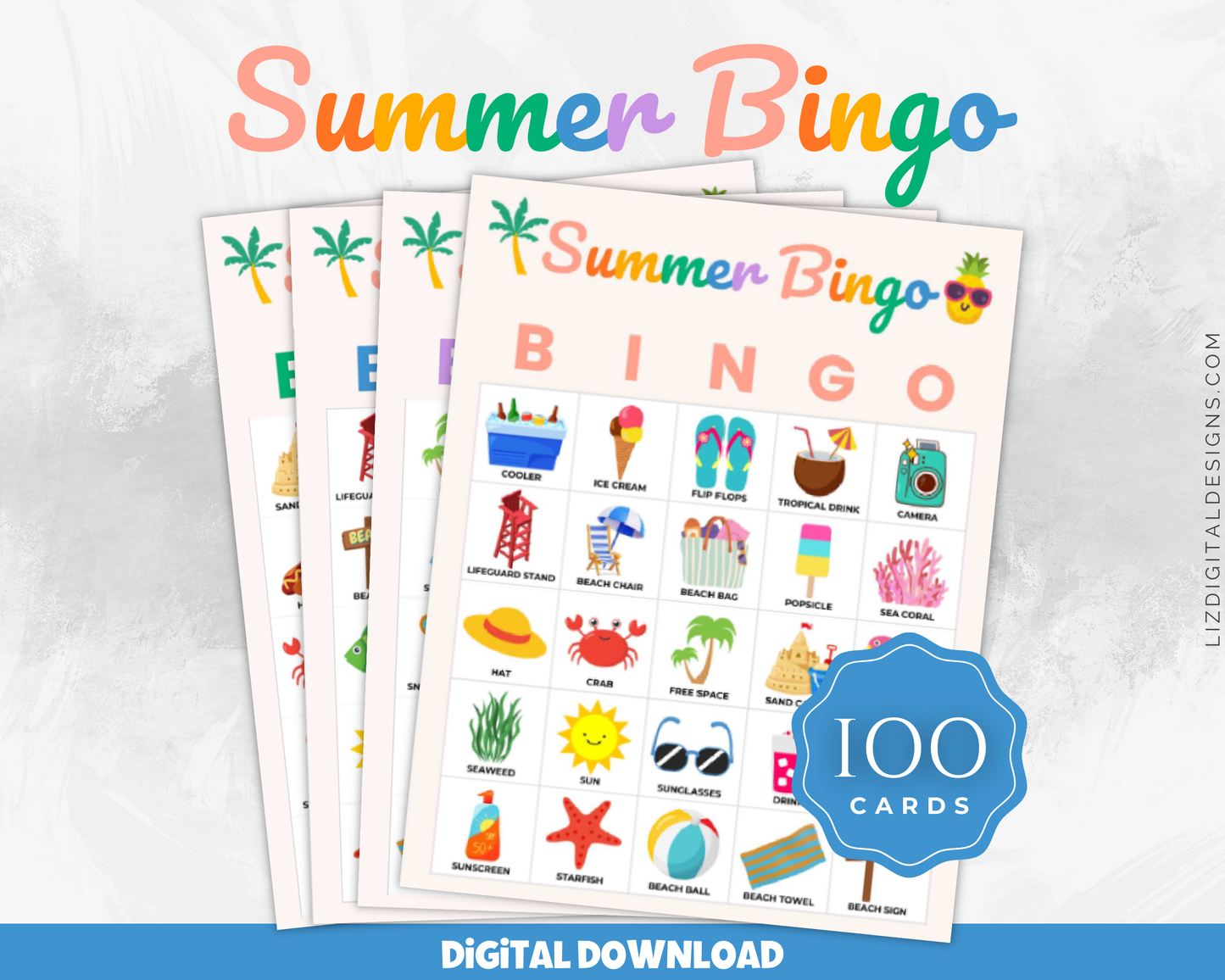 Summer Bingo Cards