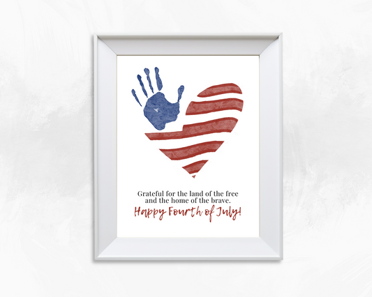 4th of July Handprint Art