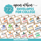 "Open When" Envelopes for College