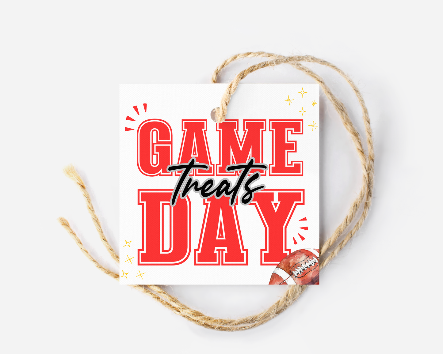 Football Game Day Treat Tags