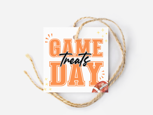 Football Game Day Treat Tags