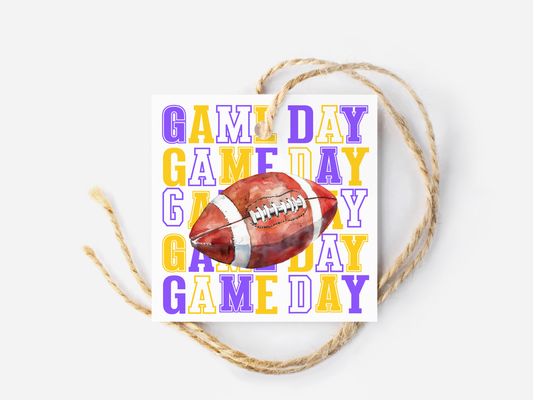 Football Game Day Treat Tags