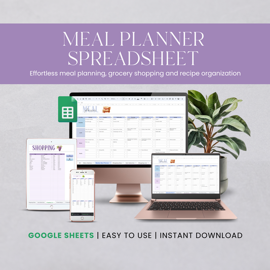 Google Sheets Weekly Meal Planner