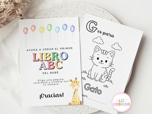 Baby's First ABC Coloring Book in Spanish (El Primer Libro ABC del Bebe)