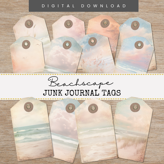 Beachscape - Junk Journal Tags