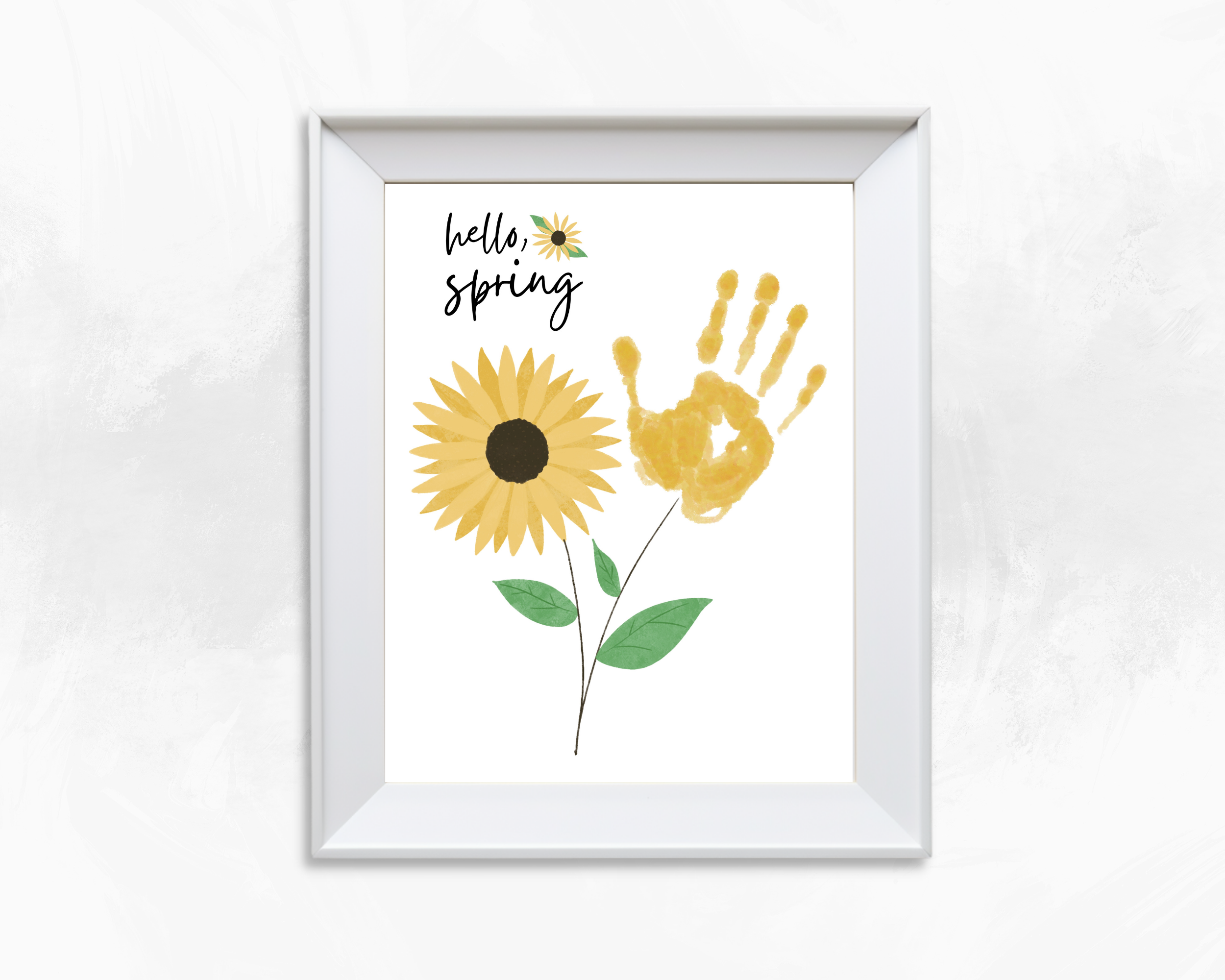 Hello Spring Hand Print Hello Spring Handprint Art