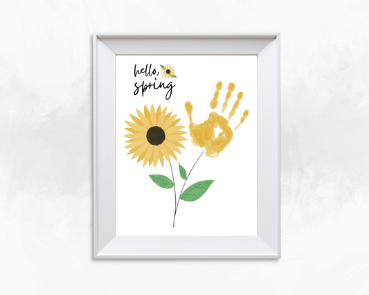 Hello Spring Handprint Art