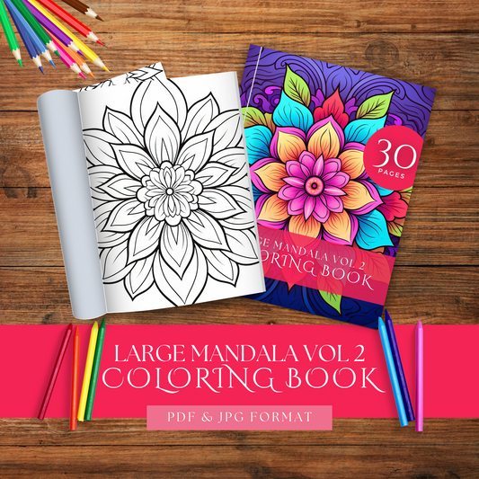 Large Mandala Vol 2 - Coloring Book