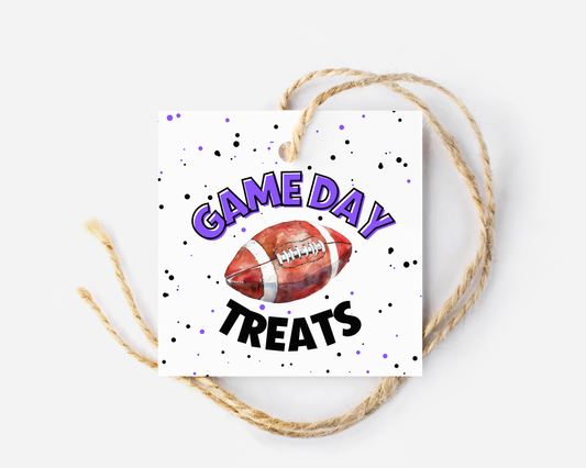 Football Game Day Treat Tags