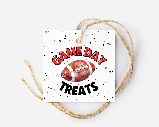 Football Game Day Treat Tags