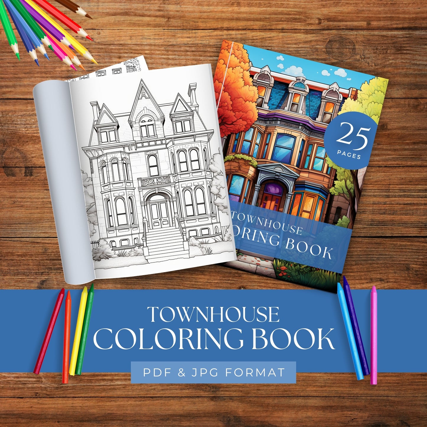 Townhouse - Coloring Book