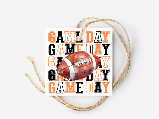 Football Game Day Treat Tags