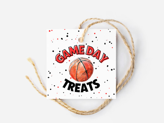 Basketball Game Day Treat Tags