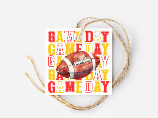 Football Game Day Treat Tags