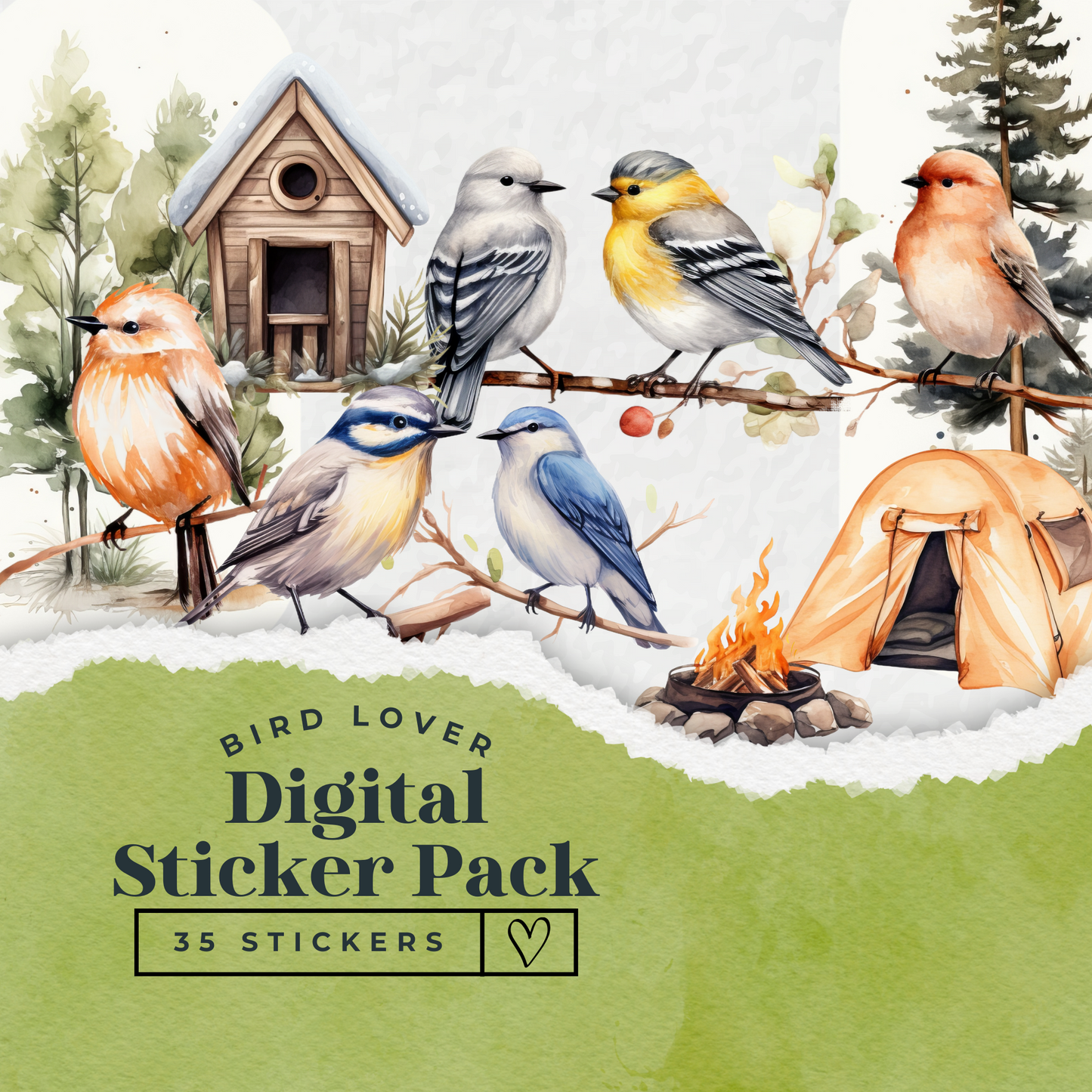 Bird Lover Digital Sticker Pack