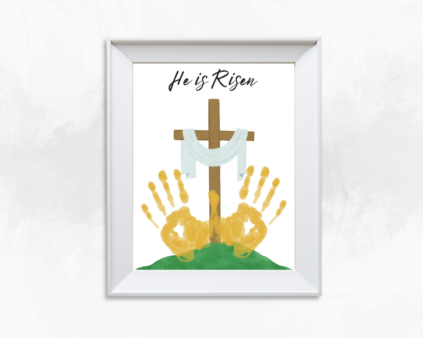 Easter - He is Risen Handprint Art