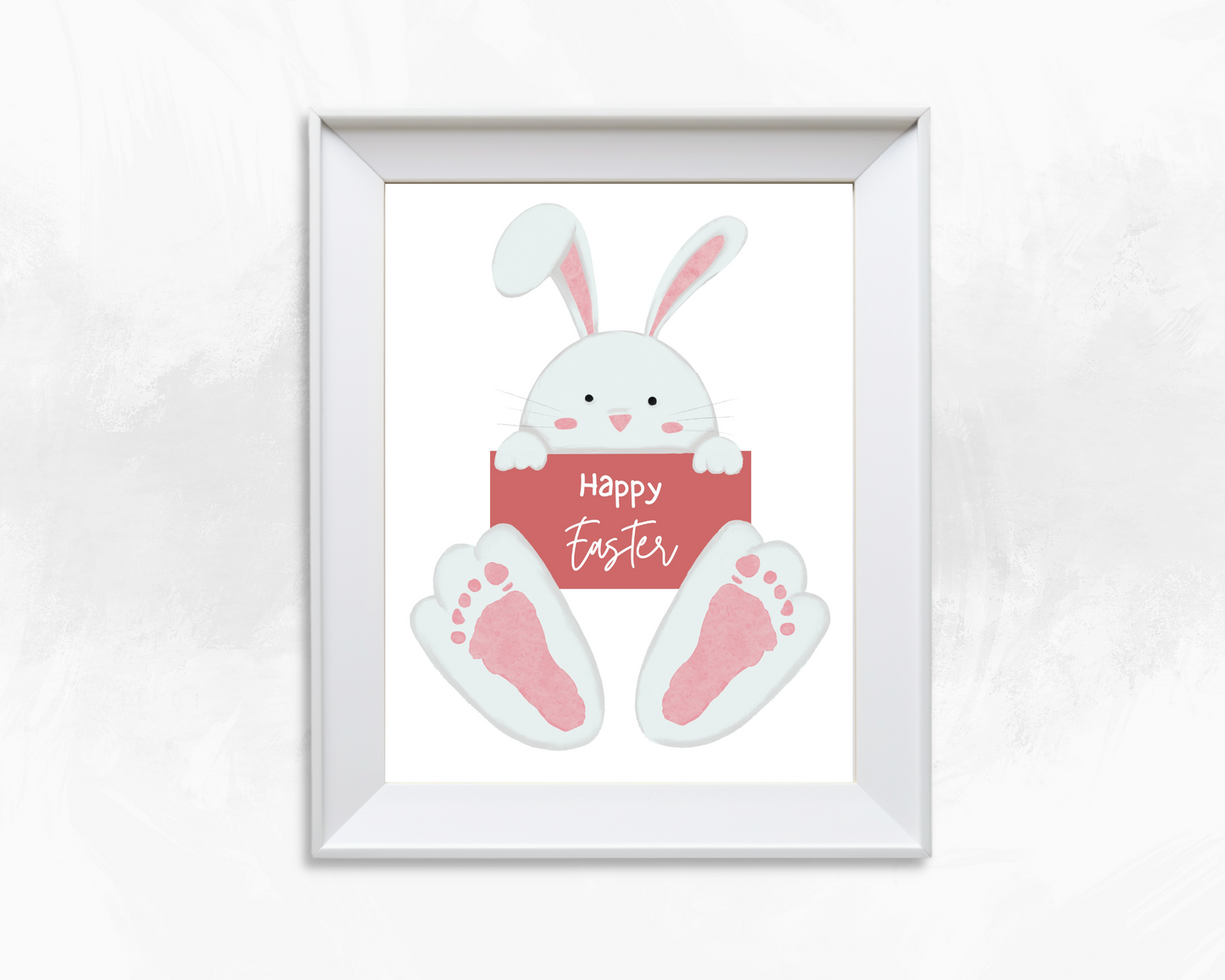 Easter Bunny Footprint Art