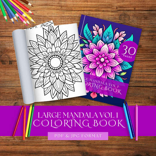 Large Mandala Vol 1 - Coloring Book