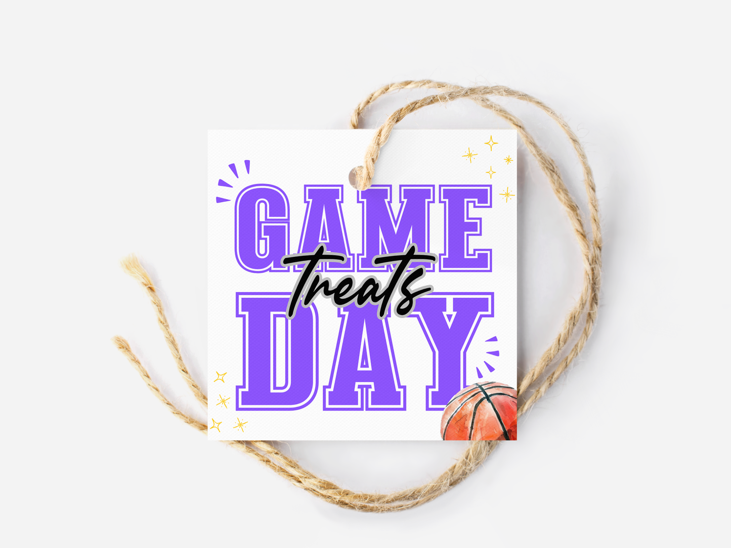 Basketball Game Day Treat Tags