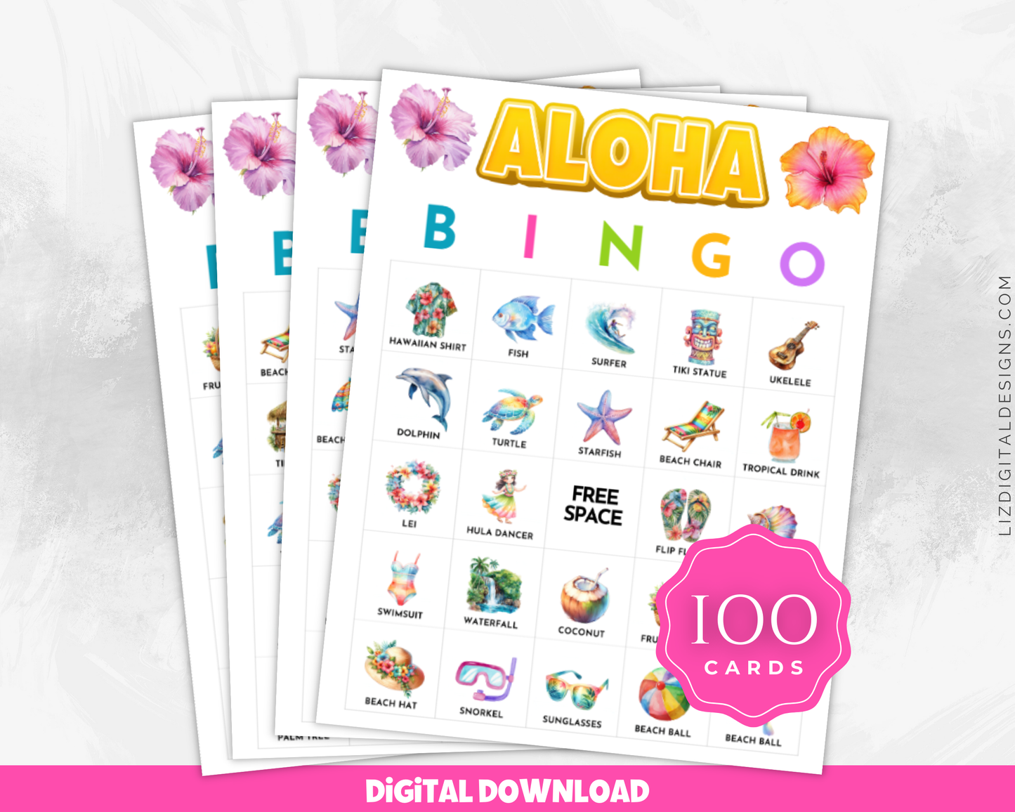 Aloha Bingo Cards