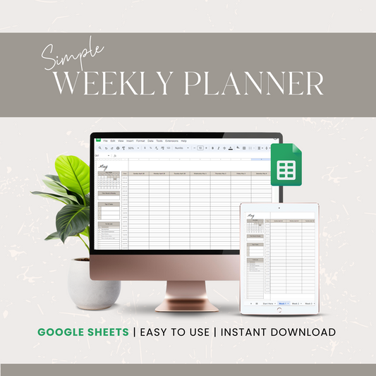 Google Sheets Weekly Planner [Neutral Edition]