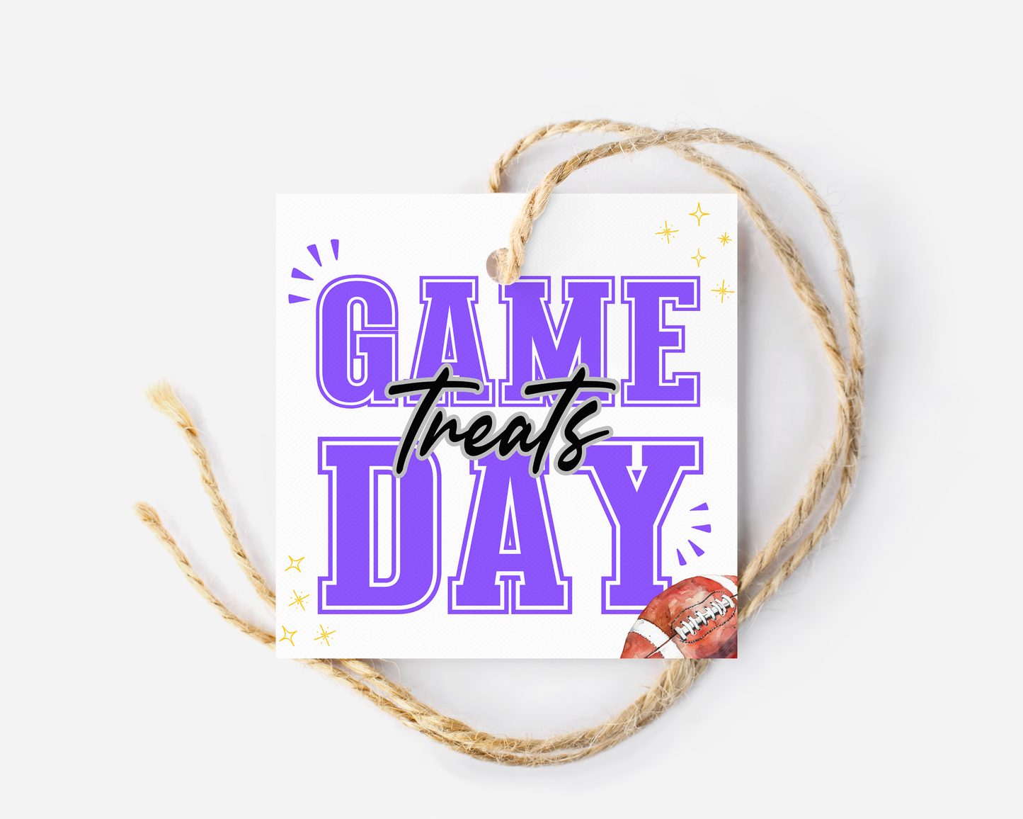 Football Game Day Treat Tags