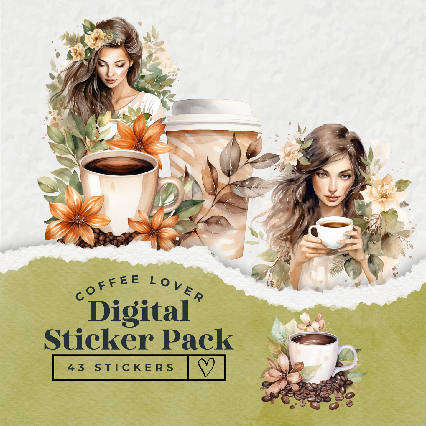 Coffee Lover Digital Sticker Pack