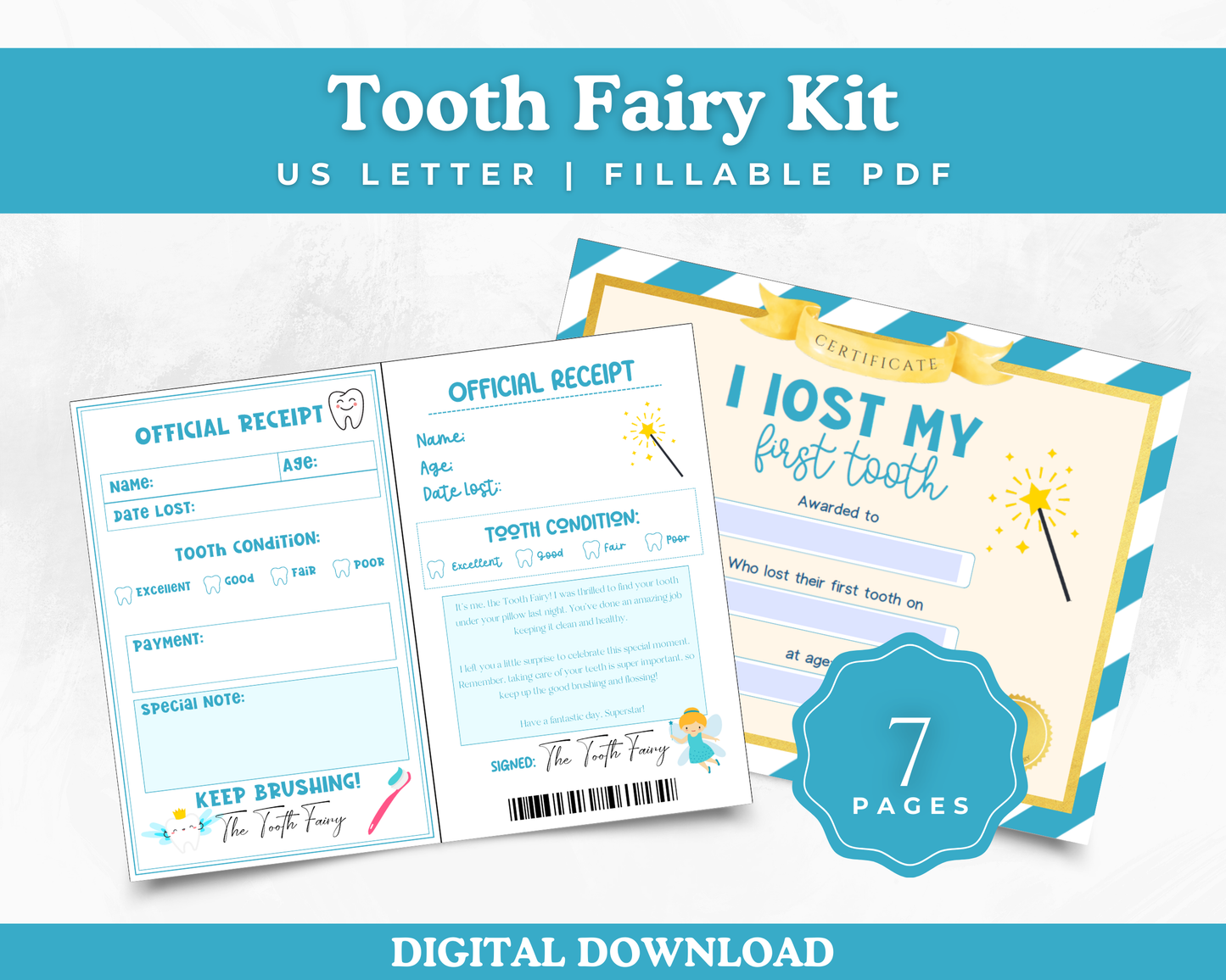 Complete Tooth Fairy Kit (Blue)