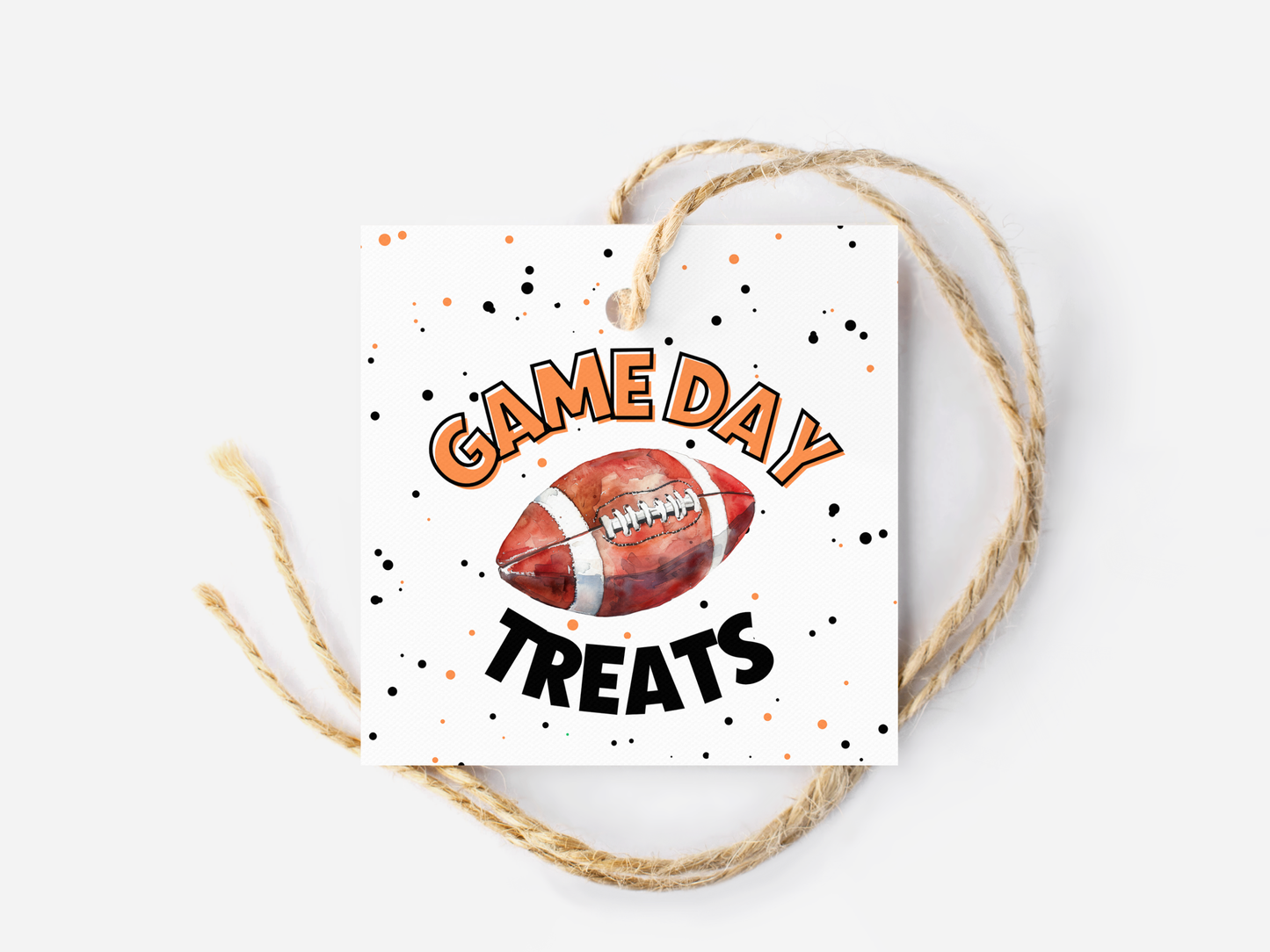 Football Game Day Treat Tags