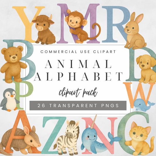 Animal Alphabet Clipart Pack