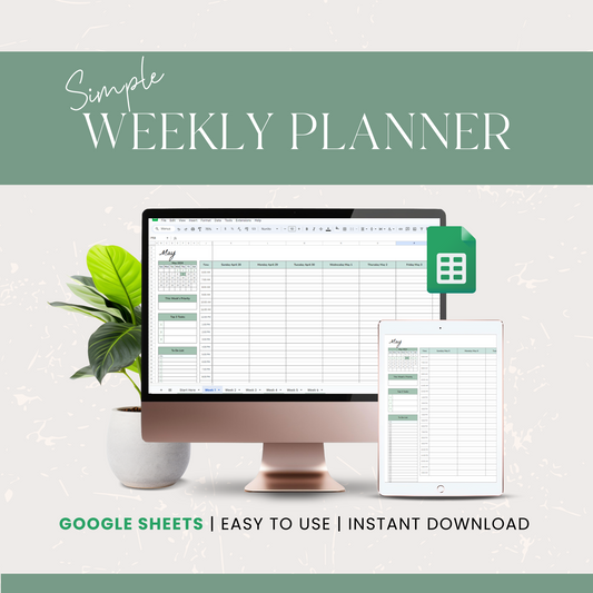 Google Sheets Weekly Planner [Green Edition]