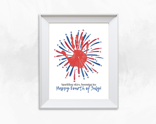 4th of July Fireworks Handprint Art