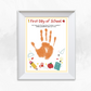 1st Day of School Handprint Art