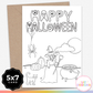 Halloween Coloring Card