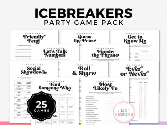Icebreakers Party Game Pack (25 Games)